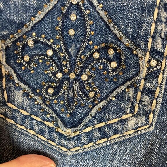 Miss Me Jorts with Blinged Out Pockets - Picture 8 of 13